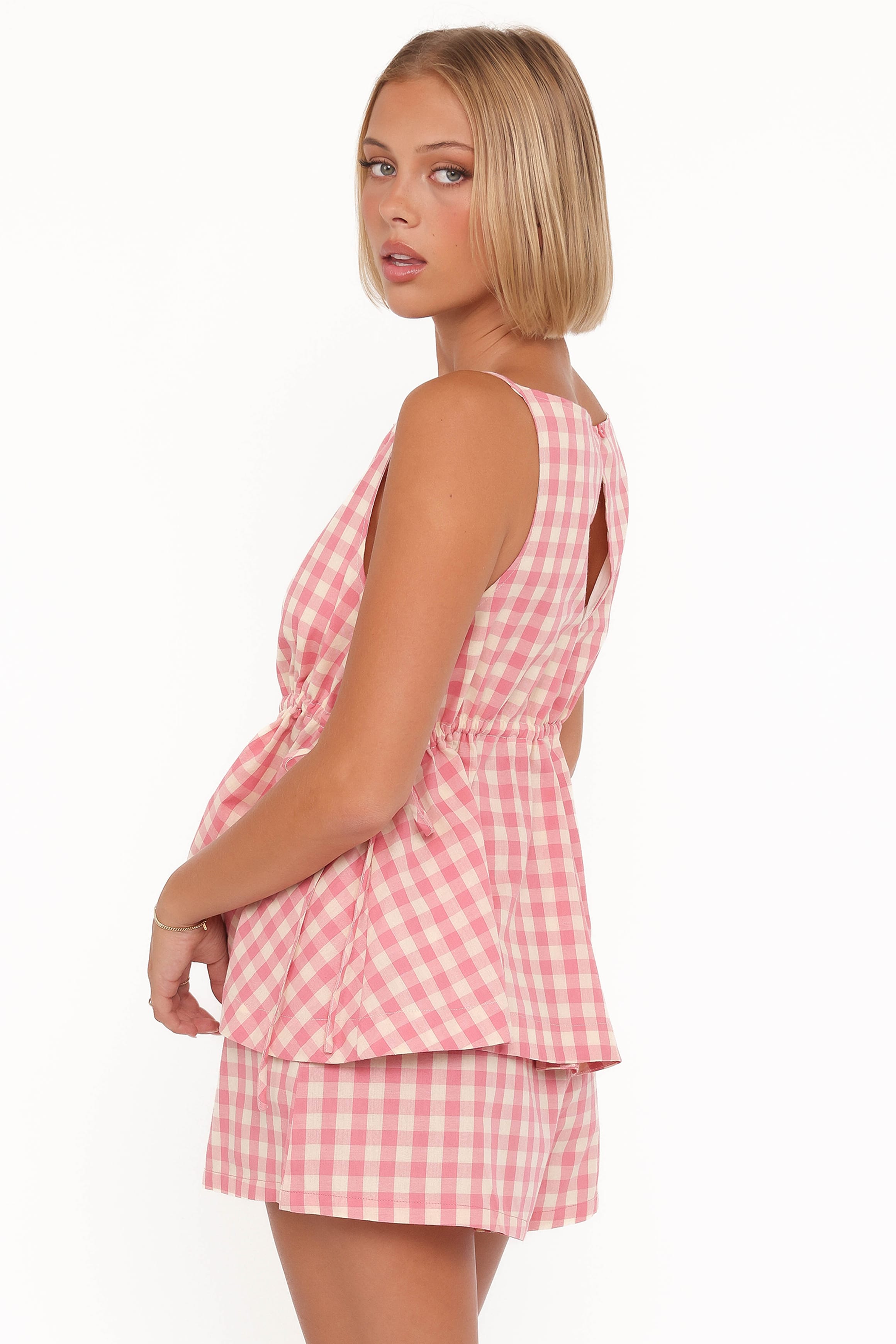 Rory Top - Pink Gingham