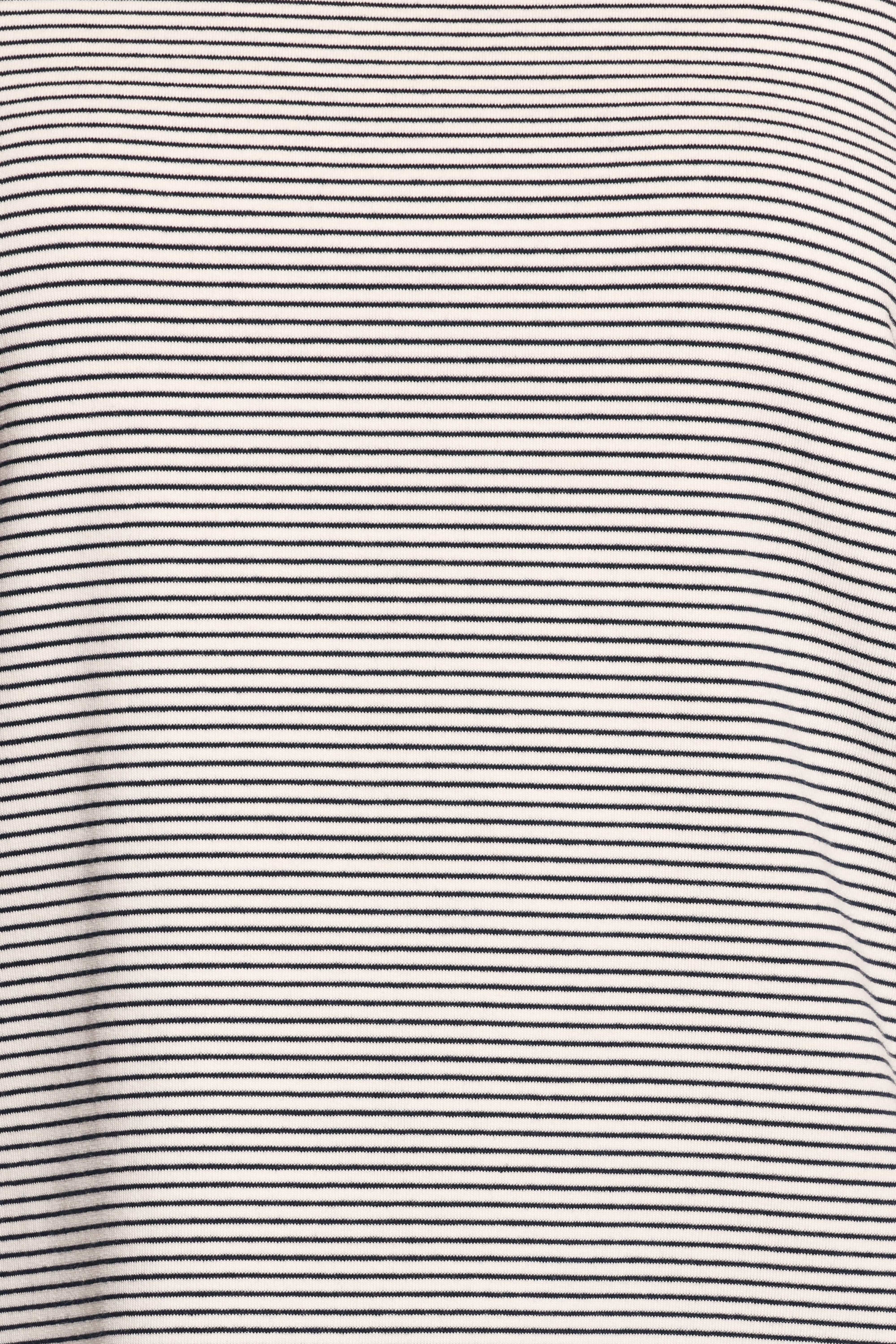 Ruva Long Sleeve Tee - Navy White Stripe