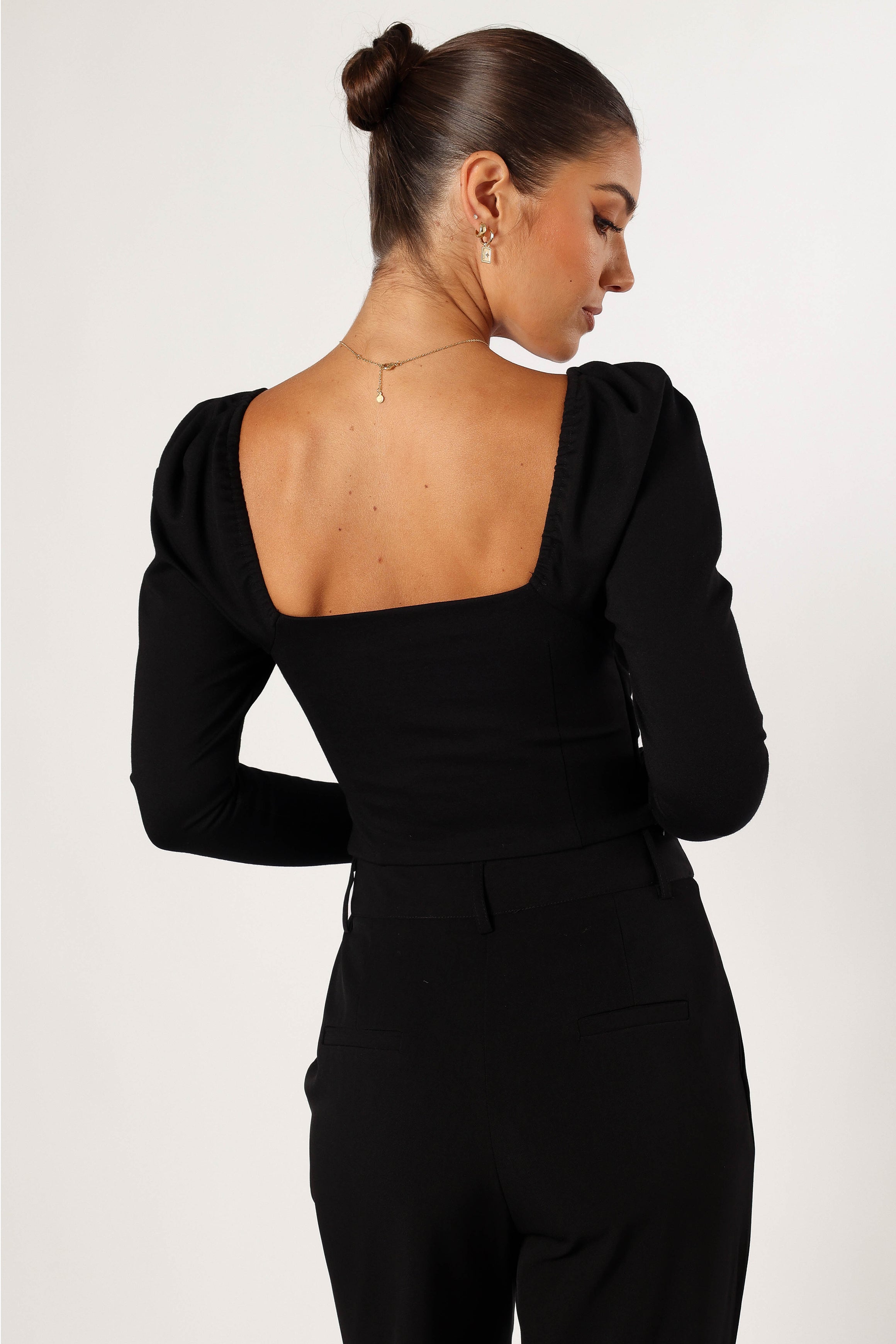 Spencer Long Sleeve Top - Black